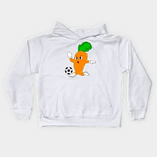 Carrot Soccer player Soccer Kids Hoodie